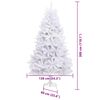 vidaXL K&uuml;nstlicher klappbarer Weihnachtsbaum Wei&szlig; 300 cm PVC und Stahl
