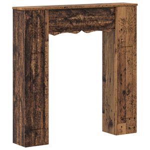 vidaXL Kaminumrandung Altholz 102 x 20 x 102 cm Holzwerkstoff