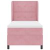 vidaXL Boxspringbett mit Matratze Rosa 200 x 100 cm Polyester