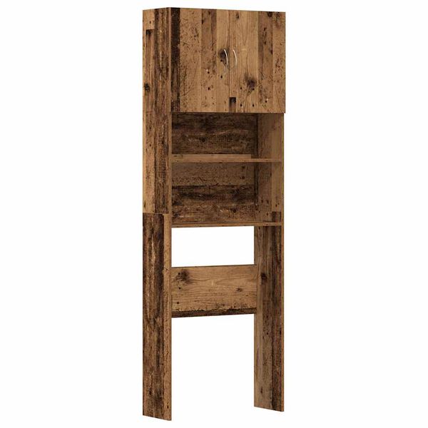 vidaXL Waschmaschinenschrank Altholz-Optik 64x24x190 cm Holzwerkstoff