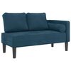 vidaXL Chaiselongue mit Kissen Blau Samt