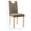 vidaXL Esszimmerst&uuml;hle 4 Stk. Taupe Stoff