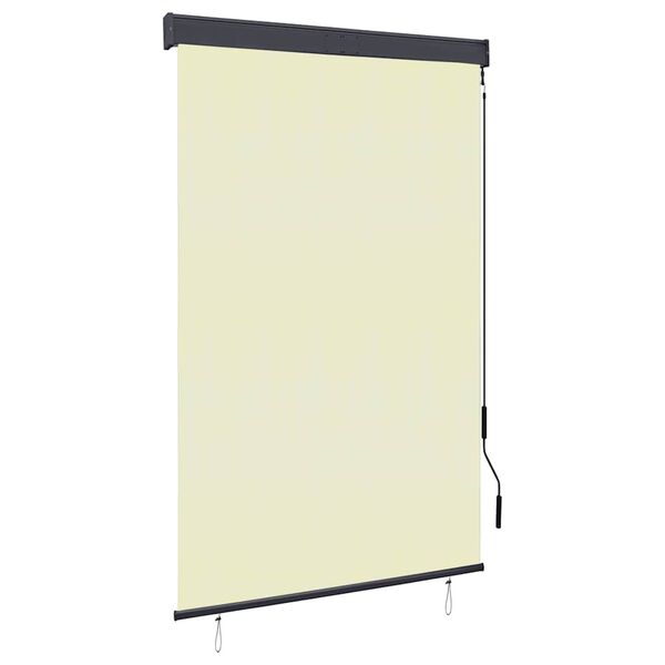 vidaXL Außenrollo 120 x 250 cm Cremeweiß