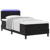 vidaXL LED Boxspringbett mit Matratze Schwarz 100 x 200 cm Samt