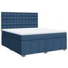 vidaXL Boxspringbett mit Matratze Blau 180x200 cm Stoff