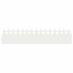 vidaXL Rasenkanten 10 pcs Wei&szlig; 103 x 0,05 x 22 cm Stahl