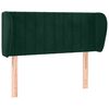 vidaXL Kopfteil mit Ohren Dunkelgr&uuml;n 83x23x78/88 cm Samt
