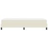 vidaXL Bettrahmen mit Matratze Creme 100 x 200 cm Stoff
