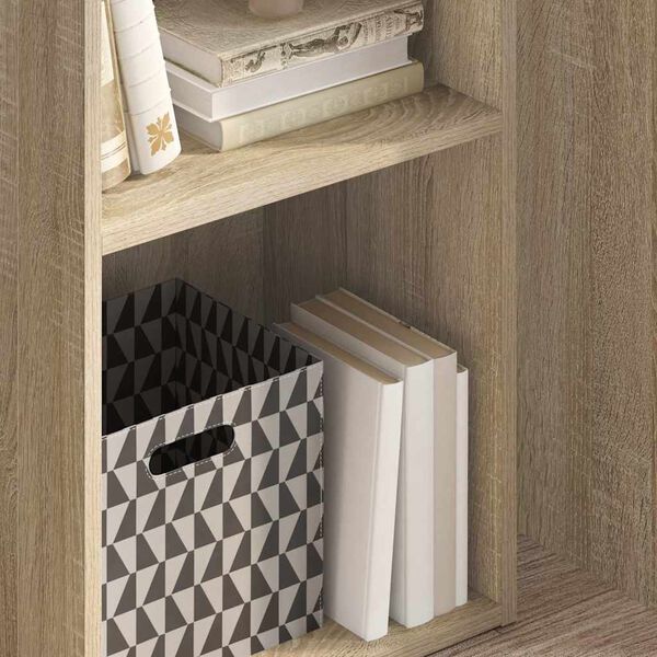 vidaXL B&uuml;cherregal 2 F&auml;cher Sonoma-Eiche 40x30x76,5 cm Holzwerkstoff