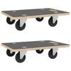 vidaXL Transportroller 2 Stk. Rechteckig 60x40x11,5 cm 250 kg