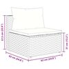 vidaXL 10-tlg. Garten-Sofagarnitur mit Kissen Schwarz Poly Rattan