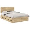 vidaXL Bettrahmen Sonoma-Eiche 160 x 200 cm Ingenieurs Holz