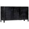vidaXL Sideboard Schwarz 147x40x80 cm Massivholz Mango