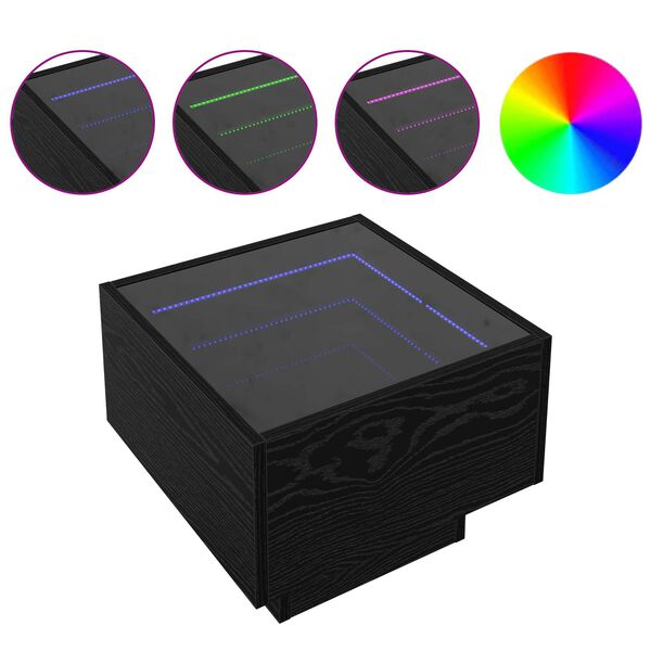 vidaXL Couchtisch Schwarz Eichen-Optik 40 x 40 x 30 cm Holzwerkstoff