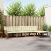 vidaXL Outdoor-Sofagarnitur mit Kissen 5 pcs Natur und Creme