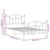 vidaXL Bettgestell mit Kopf- und Fu&szlig;teil Metall Schwarz 100x190 cm