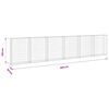 vidaXL Gabionenwand mit Abdeckung Verzinkter Stahl 300x30x100 cm