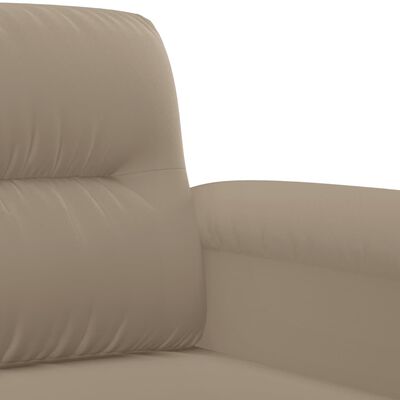 vidaXL 3-Sitzer-Sofa Taupe 180 cm Mikrofasergewebe