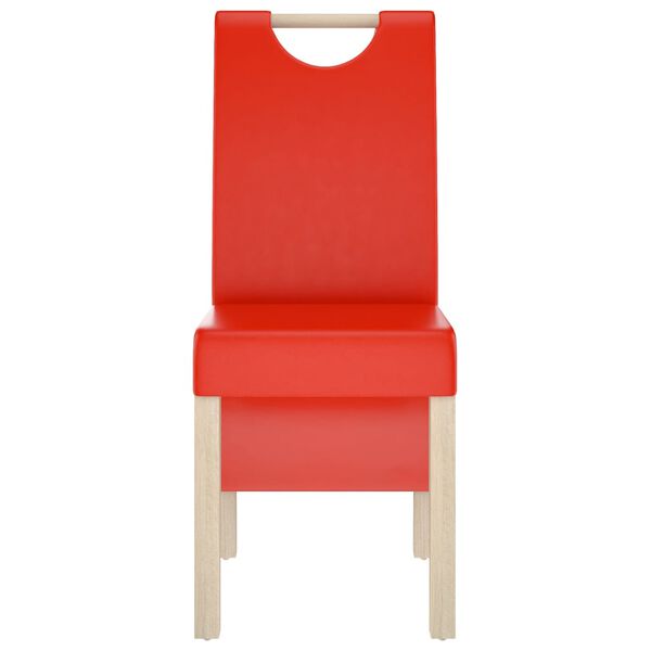 vidaXL Esszimmerst&uuml;hle 2 Stk. Rot Kunstleder