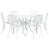 vidaXL Garten Essgruppe 7 pcs Wei&szlig; Aluminium