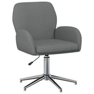 vidaXL Drehstuhl 54 x 58 x 90 cm Dunkelgrau Stoff