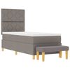vidaXL Boxspringbett mit Matratze mit Kopfteil Taupe 80 x 200 cm Stoff