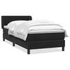vidaXL Boxspringbett mit Matratze Schwarz 100x210 cm Samt
