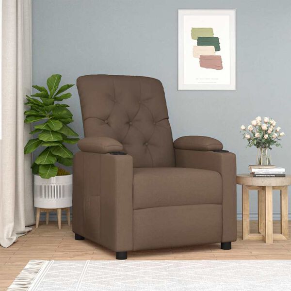 vidaXL Relaxsessel Braun Stoff