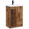 vidaXL Badezimmerm&ouml;bel-Set Altholz 78,5 x 37,5 x 81 cm Holzwerkstoff