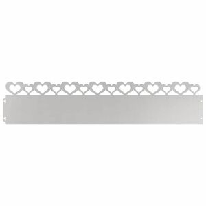vidaXL Rasenkanten 10 stk. 103 x 0,05 x 22 cm Edelstahl Silber