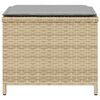 vidaXL Gartenhocker mit Kissen 4 Stk. Beigemischung Poly Rattan
