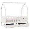 vidaXL Kinderbett mit Schubladen 70x140 cm Massivholz Kiefer