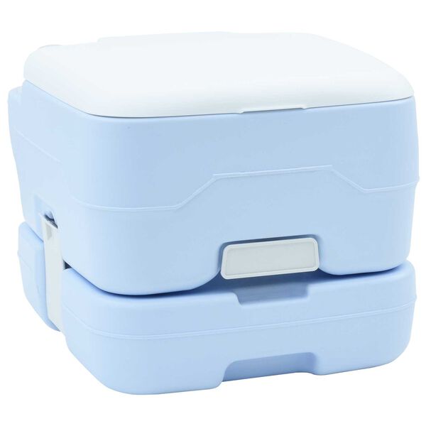 vidaXL Camping-Toilette Helles Blau und Weiß 41,5 x 36,5 x 30 cm