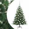 vidaXL K&uuml;nstlicher Weihnachtsbaum mit Weihnachtskugel 150 cm 150 LEDs