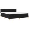 vidaXL Boxspringbett mit Matratze Schwarz 180 x 200 cm Stoff