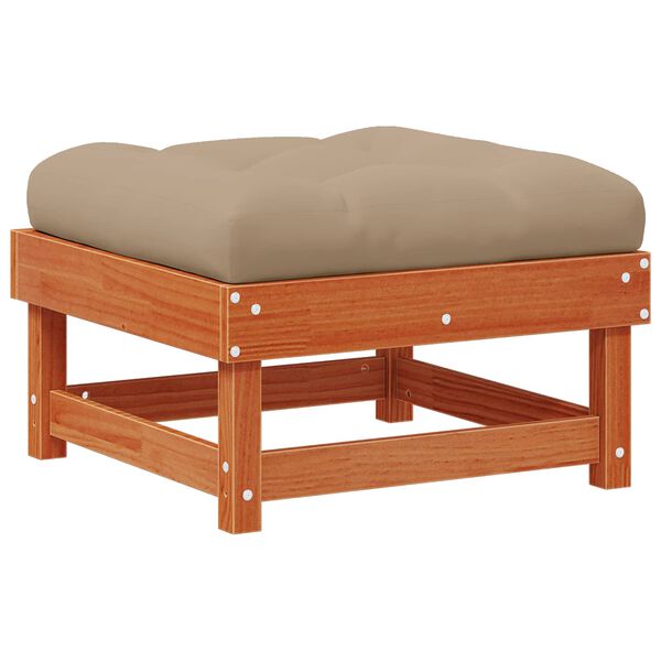 vidaXL Gartenfu&szlig;st&uuml;tze Massives Kiefernholz Wachsbraun