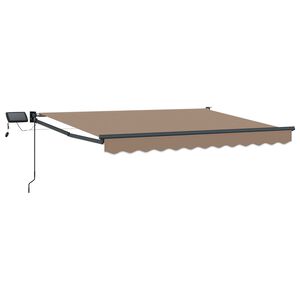 vidaXL Manuelle Gelenkarmmarkise mit LEDs Taupe