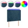 vidaXL LED Kopfteil Dunkelblau 93x16x118/128 cm Samt