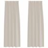 vidaXL Voile-Vorhang mit Vorhängen 2 pcs Sand 245 x 140 cm Polyester