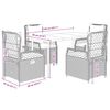 vidaXL 5-tlg. Garten-Essgruppe mit Kissen Beige Poly Rattan