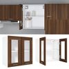 vidaXL H&auml;ngeschrank Lyon Glas Braun Eiche-Optik 60x31x60 cm Holzwerkstoff