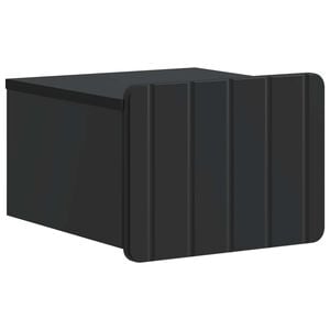 vidaXL Wandmontierter Nachttisch Schwarz 33 x 34,5 x 24 cm