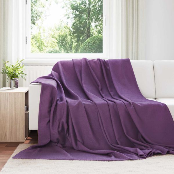 vidaXL &Uuml;berwurfdecke Lila 270 x 240 cm Fleece