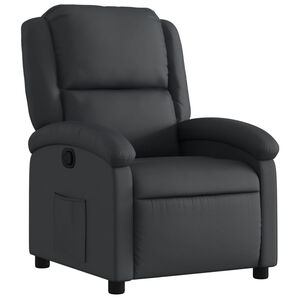 vidaXL Relaxsessel Echtleder Schwarz