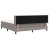 vidaXL Boxspringbett mit Matratze Taupe 200 x 180 cm Stoff