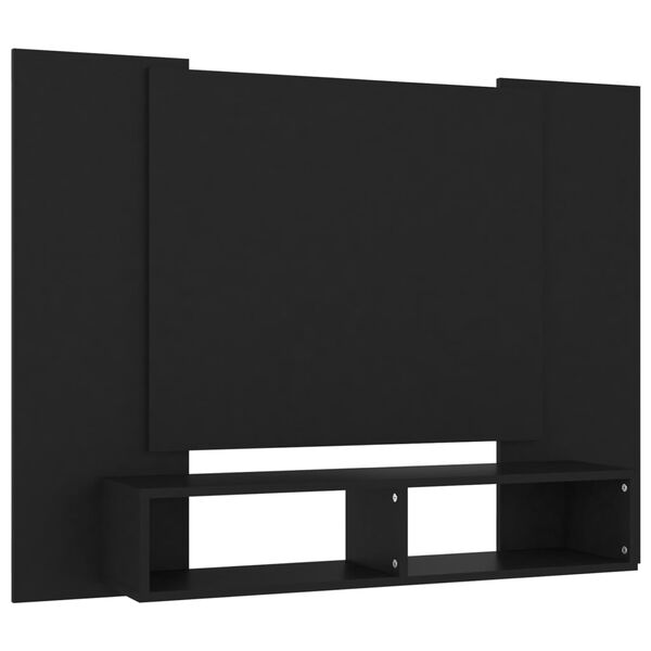vidaXL TV-Wandschrank Schwarz 120x23,5x90 cm Holzwerkstoff