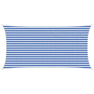 vidaXL Sonnensegel 2,5 x 4,5 m HDPE Rechteckig Blau und Wei&szlig;