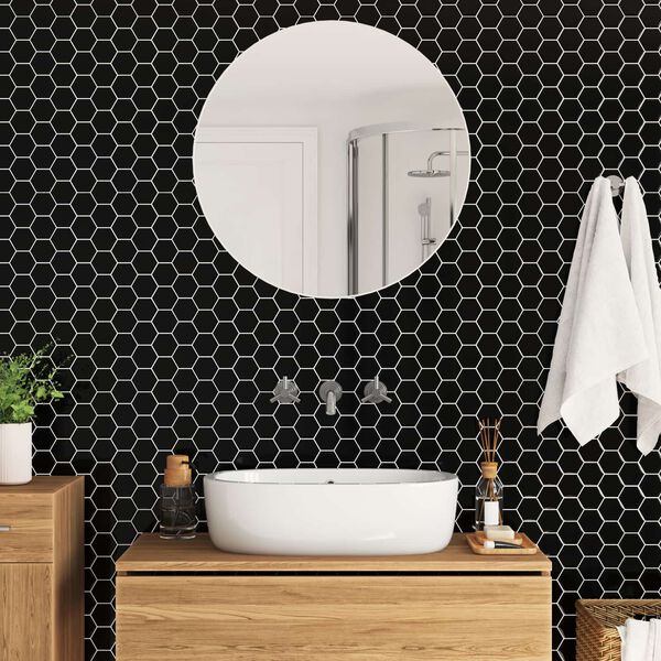 vidaXL Sechseckige Fliese 10 pcs Grau 30 x 30 cm Polyurethan und PET