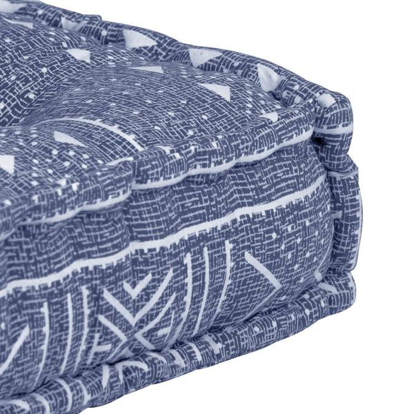 vidaXL Pouf Indigo Stoff