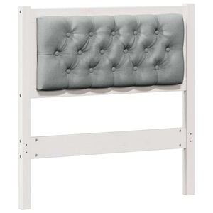vidaXL Kopfteil Sonstiges Wei&szlig; und Hellgrau 80 cm Massivholz Kiefer